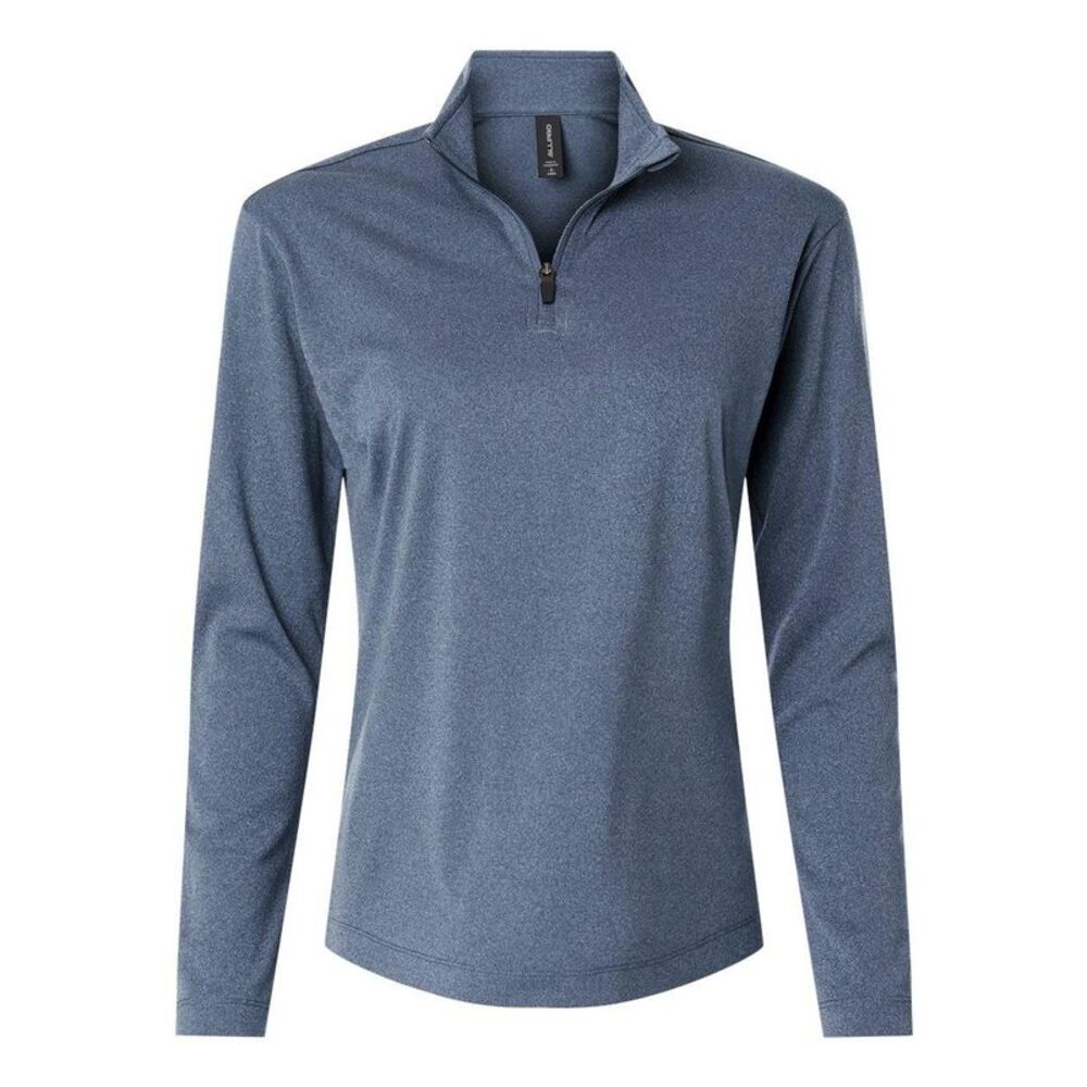 AllPro Pro-Lock Women's Performance Quarter-Zip Pullover / Heather Navy